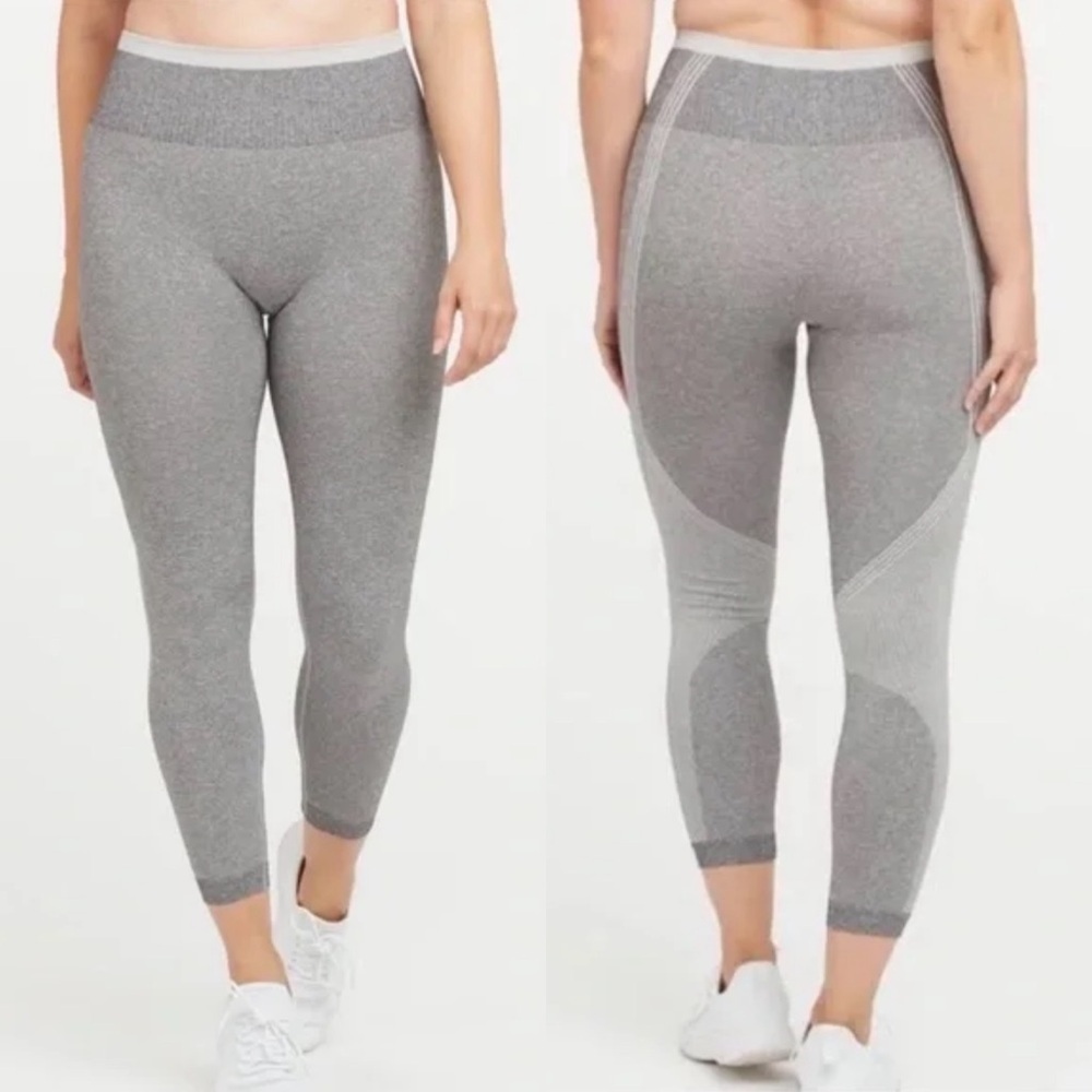 NWT Spanx Seamless Sculpt Leggings Spacedye Cloudy Grey